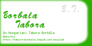 borbala tabora business card